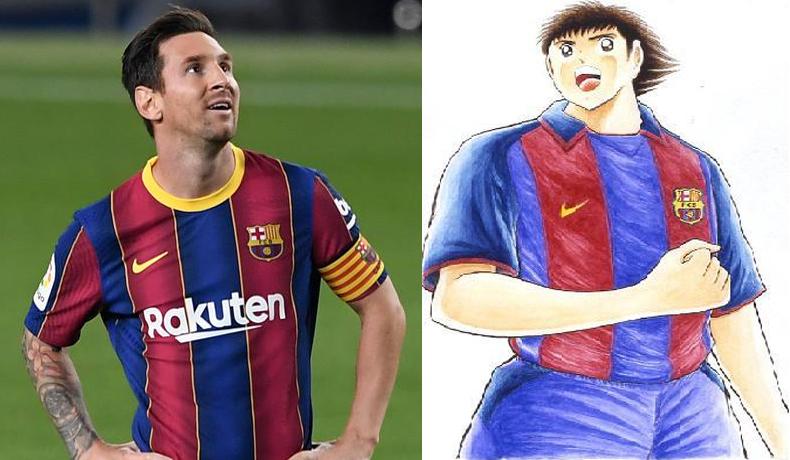 Pemain Muda Barcelona Samakan Lionel Messi dengan Captain Tsubasa