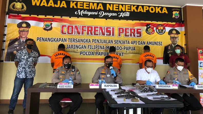 Polisi Gagalkan Perdagangan Senjata Api Ilegal dari Filipina ke Manokwari