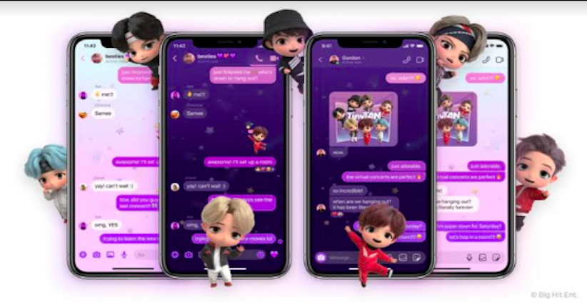 Tema dan Stiker BTS Hadir di Chat Instagram dan Messenger