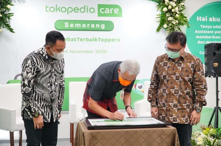 Resmikan Tokopedia Care, Ganjar : Bisa Dimanfaatkan Talenta Lokal Terbaik di Jateng