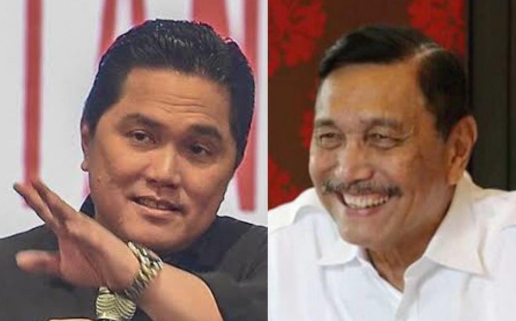 Bercanda, Luhut Ancam Santet Erick Thohir jika Anggaran PEN Dikurangi