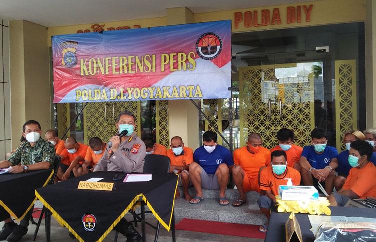 Ungkap 19 Kasus, Polda DIY Amankan 20 Tersangka dalam Operasi Curanmor Progo 2020