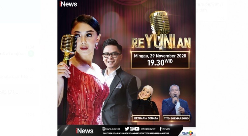 Penyanyi Era 90-an, Betharia Sonata dan Tito Soemarsono ReYUNIan di iNews 