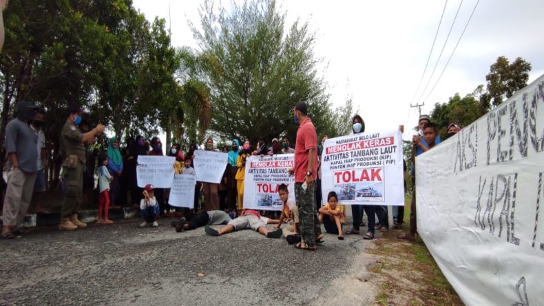 Tolak KIP Timah, Nelayan Belo Laut Datangi Kantor DPRD Bangka Barat