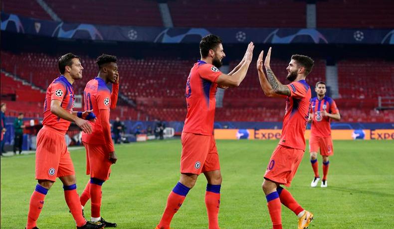 Chelsea Menang Telak, Giroud Cetak 4 Gol ke Gawang Sevilla