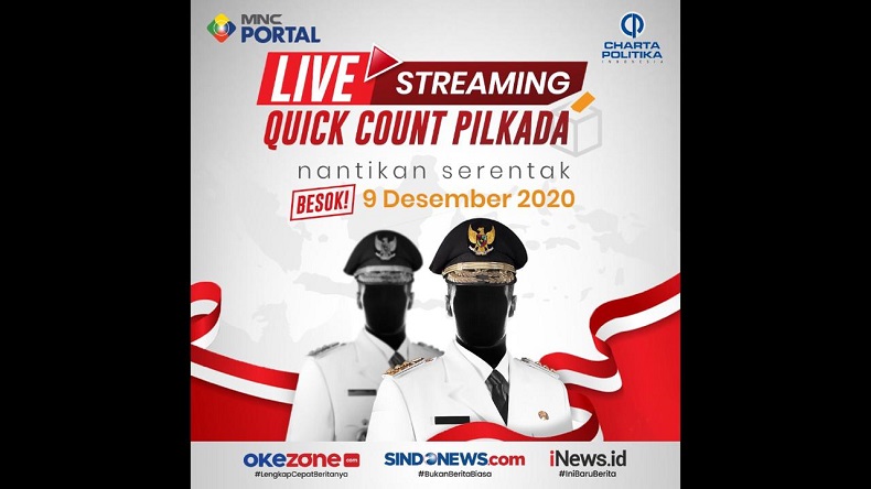 Saksikan Live Streaming dan Live Quick Count Pilkada Serentak 2020 di di iNews.id, Okezone, dan Sindonews