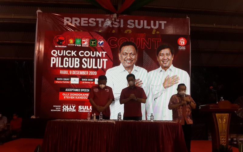 PDIP Klaim Kemenangan Pilkada 5 Kabupaten Kota di Sulut