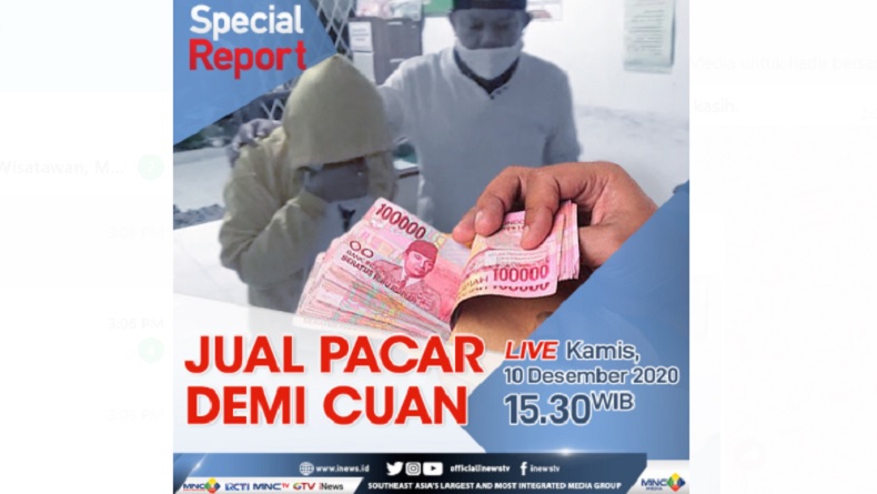 Special Report, Live di iNews dan RCTI+ Kamis Pukul 15.30: Pelajar Jual Pacar untuk Foya-Foya