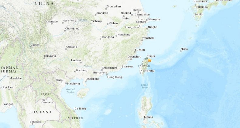 Gempa Bumi Bermagnitudo 6,2 Guncang Taiwan