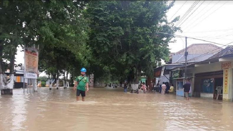 Kali Lamong Kembali Meluap, Rendam Jalan Poros di Beberapa Desa 