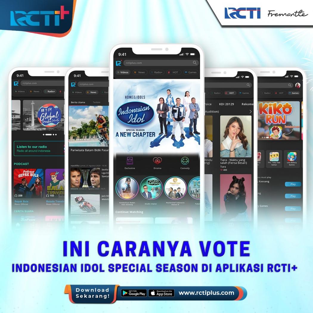 Babak Showcase Indonesian Idol Special Season, Begini Cara Vote Kontestan Favoritmu lewat Aplikasi RCTI+