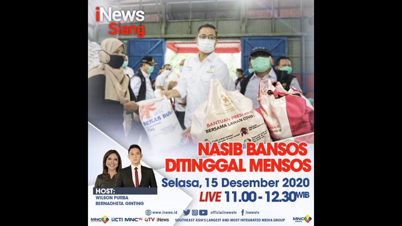iNews Siang Selasa Pukul 11.00 WIB: Nasib Bansos Ditinggal Mensos