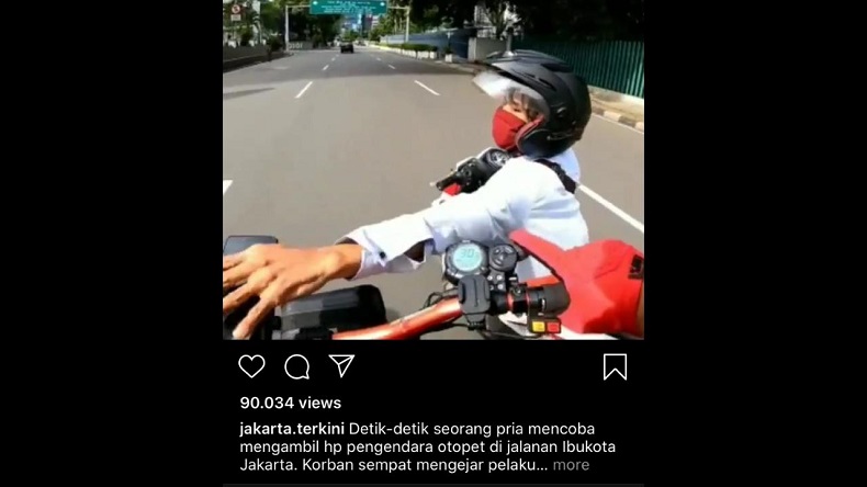 Lagi, Pengemudi Skuter Listrik Nyaris Dijambret di Menteng