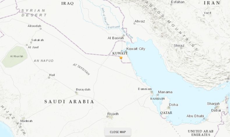 Gempa Bumi Berkekuatan 4,6 SR Guncang Perbatasan Kuwait-Arab Saudi