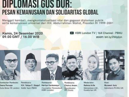 Nahdliyin Inggris dan KBRI London Kaji Diplomasi Gus Dur, Perkuat Solidaritas Global