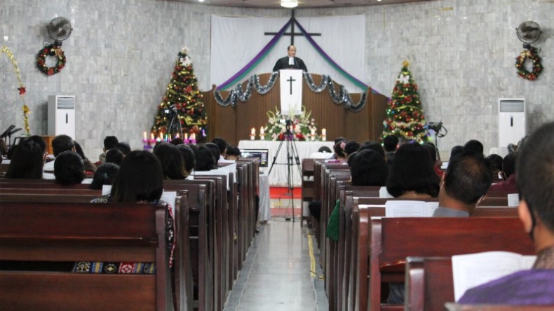 Rentan Tertular Covid, Lansia Tak Boleh Masuk ke Ruangan Ibadah Gereja HKBN Lampung