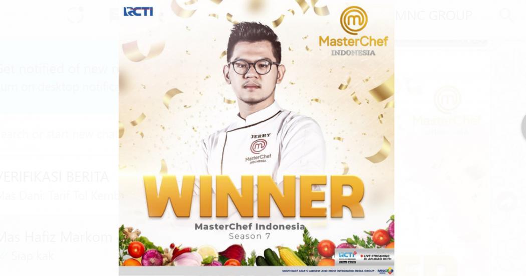 Ini Juara MasterChef Indonesia Season 7, Liliana Tanoesoedibjo Beri Ucapan Selamat