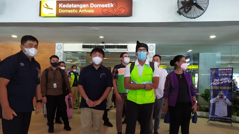 Kunker Perdana, Menparekraf Tinjau Bandara Ngurah Rai