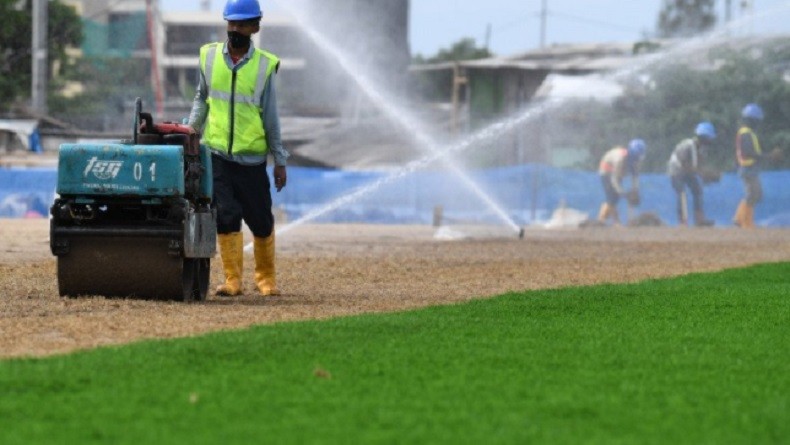 Berstandar FIFA, Lapangan Latih JIS Berumput Hybrid Mampu Serap Air Kurang dari 10 Detik