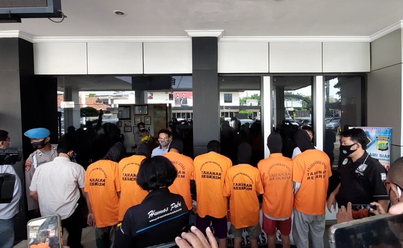 Begal Korban hingga Tewas, 7 Anggota Geng Motor Akatsuki 2018 Ditangkap Polres Bekasi