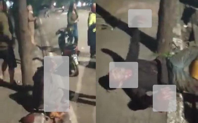 Diduga Korban Begal, Seorang Bapak Mandi Darah di Jalan Ibrahim Adjie Kota Bandung 