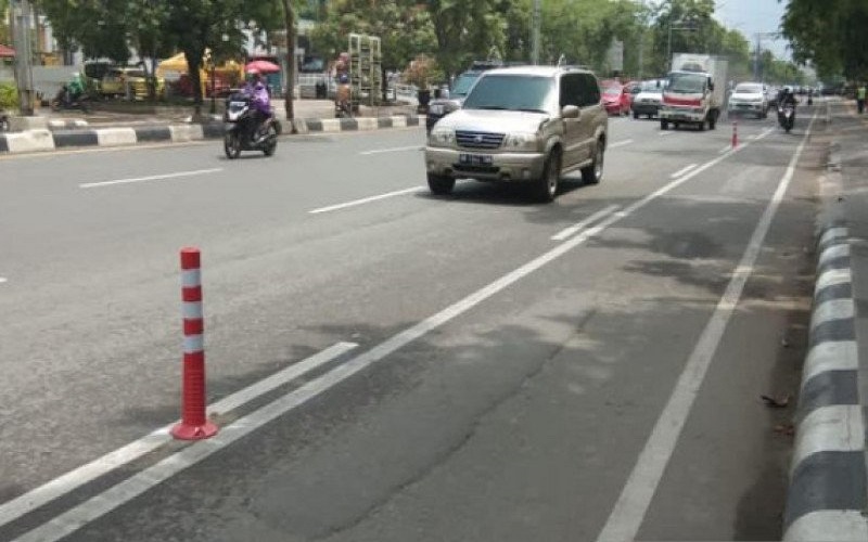 Rambu Jalur Sepeda di Kota Banjarmasin Dicabut, Ini Alasannya