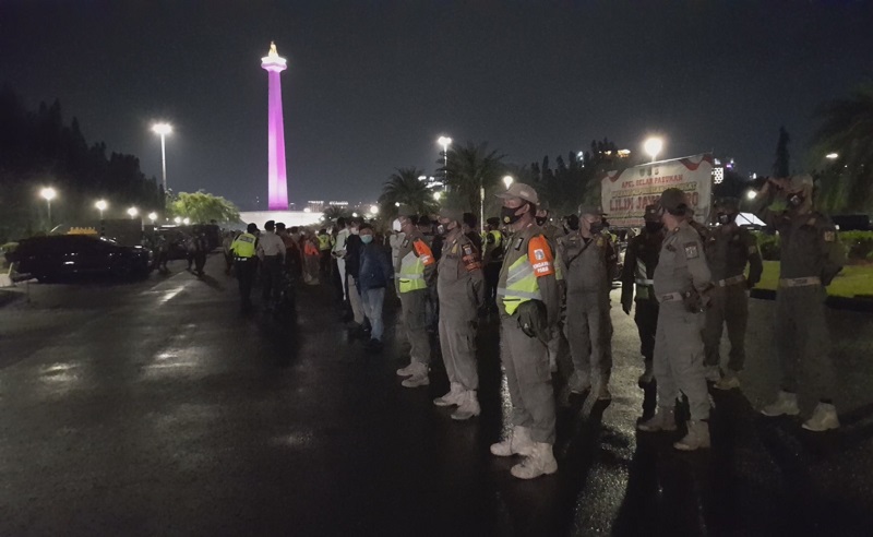 Perketat PPKM Mikro, TNI Polri dan Satpol PP Sore Ini Gelar Apel Bersama di Monas