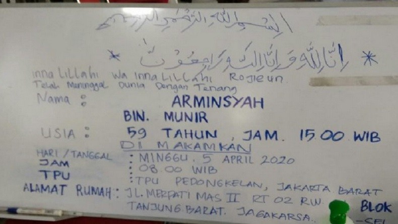 Keluarga Sampaikan Pesan Wakil Jaksa Agung Arminsyah Semasa Hidup