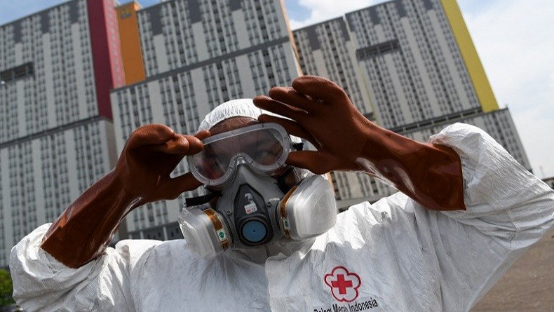 Rampung Disemprot Cairan Disinfektan, Wisma Atlet Siap Tampung Pasien Korona