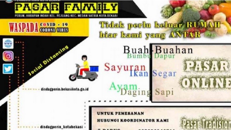 Hindari Kerumunan, Pemkot Bekasi Siapkan Aplikasi Belanja Online Pasar Tradisional