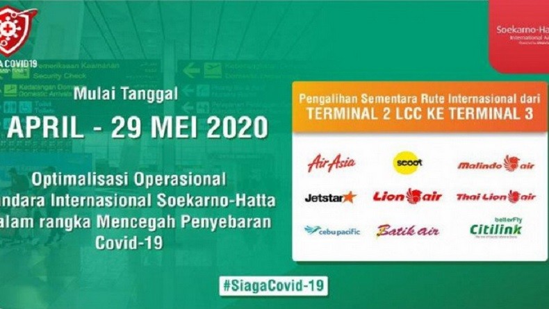 Cegah Corona, Pembatasan Operasional Terminal 1 dan 2 di Bandara Soetta Mulai 1 April