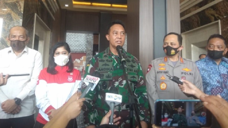 KSAD Jenderal TNI Andika Perkasa dan Wakapolri Komjen Pol Gatot Eddy Temui Anies