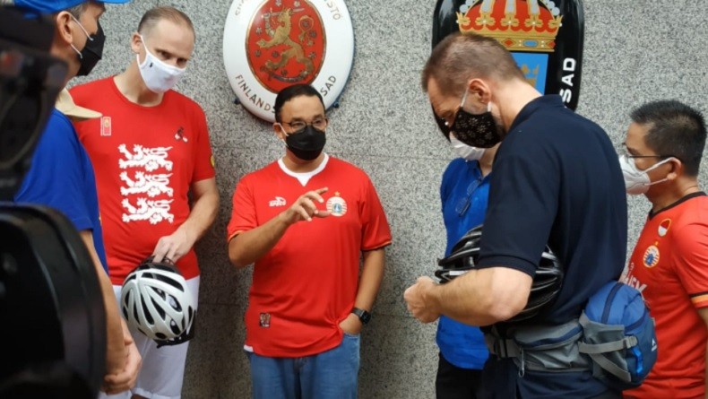 Usai Gowes Bersama Dubes Negara Nordik, Anies : Kita Akan Bangun 500 Km Jalur Sepeda