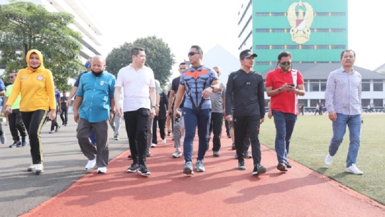 Olahraga Bersama, Hary Tanoesoedibjo - KSAD Andika Perkasa Bahas Persoalan Bangsa