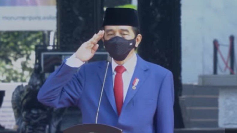 Jokowi Pimpin Upacara Peringatan Hari Kesaktian Pancasila di Lubang Buaya