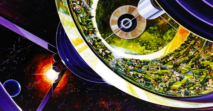 Artwork Retrofuturistik NASA Ungkap Visi Kehidupan di Luar Angkasa pada 1970-an