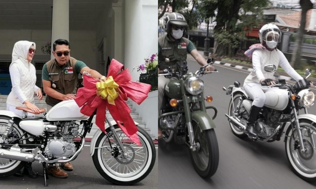 Rayakan Pernikahan, Ridwan Kamil Hadiahkan Motor Kustom untuk Istri