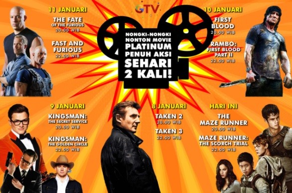 GTV Kembali Manjakan Pemirsa Kesayangan dengan 2 Movie Hollywood Setiap Hari!
