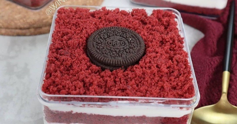 Cara Membuat Dessert Box Kekinian yang Lagi Viral, Rasa Red Velvet Bikin Ketagihan