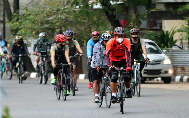 Pangdam II Sriwijaya Ajak 4 Jenderal TNI AD Keliling Palembang 