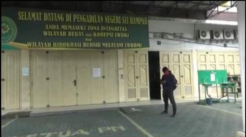 4 Pegawai Positif Covid, PN Kelas II Sei Rampah Serdang Bedagai Lockdown