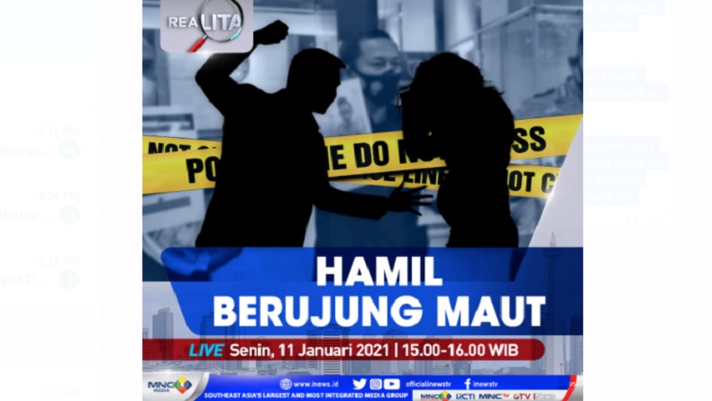 Realita di iNews TV Pukul 15.00 Ini: Hamil Berujung Maut