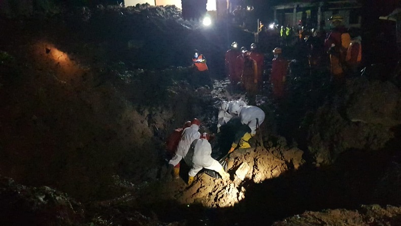Satu Lagi Korban Longsor Cimanggung Sumedang Ditemukan Pukul 22.47 WIB