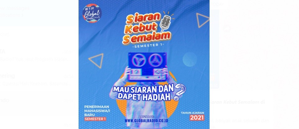 Mau jadi Penyiar Radio? Yuk, Ikut Program Siaran Kebut Semalam di Global Radio!