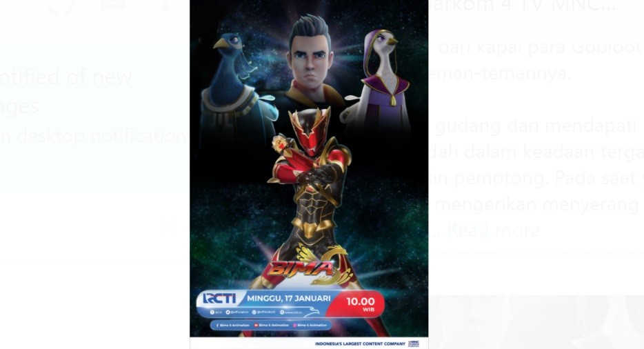 Seru-seruan Bersama Super Hero BIMA S di RCTI Setiap Minggu Pagi 