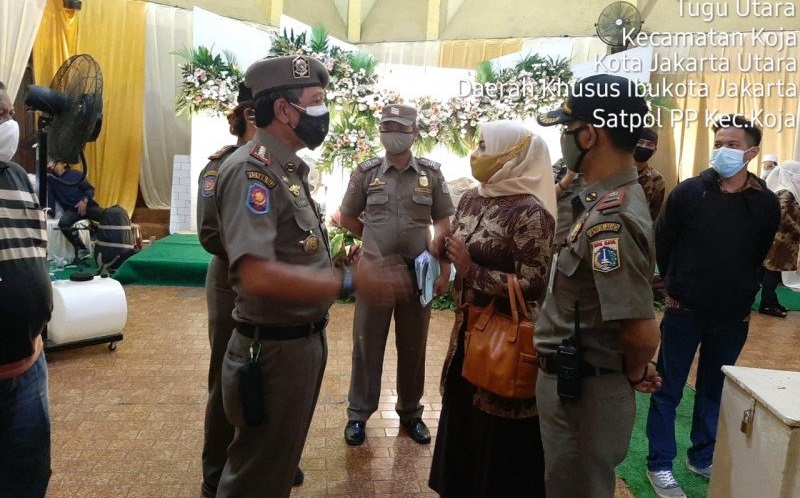 Belum Izin dan Timbulkan Kerumunan, Resepsi Pernikahan di Jakarta Utara Dibubarkan