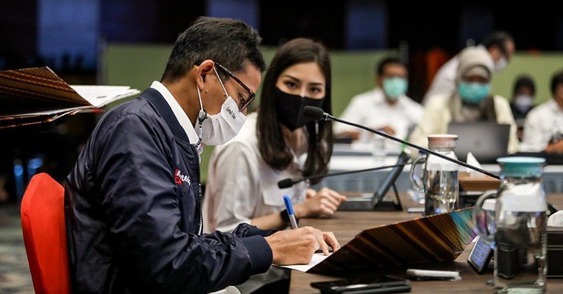 Sandiaga Uno dan Jajaran Pejabat Eselon 1 Tandatangani Perjanjian Kinerja 2021