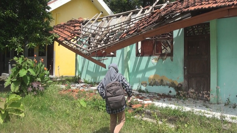 Diterjang Angin, Ruang Kelas SLB Harapan Mulia di Mojokerto Ambruk 