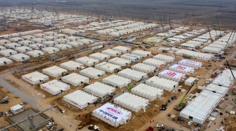 China Bangun Pusat Karantina untuk Ribuan Suspect Covid-19 dalam Hitungan Hari