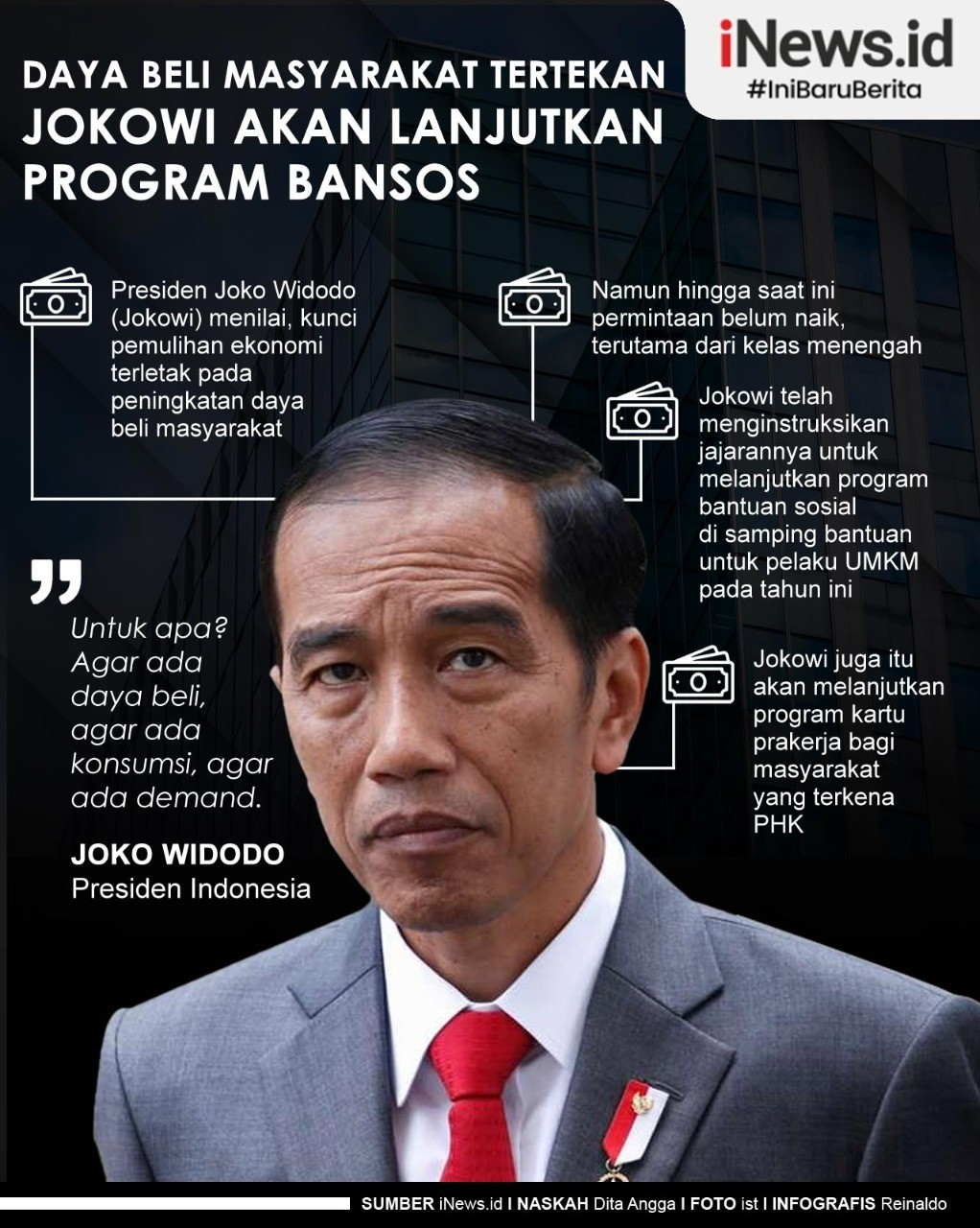  Infografis Jokowi Lanjutkan Program Bansos